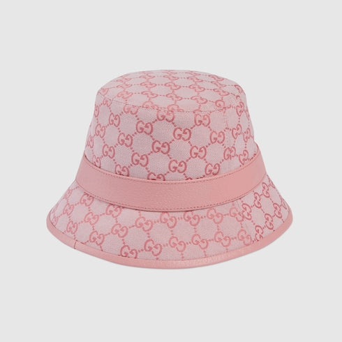 Cloche in tessuto GG rosa