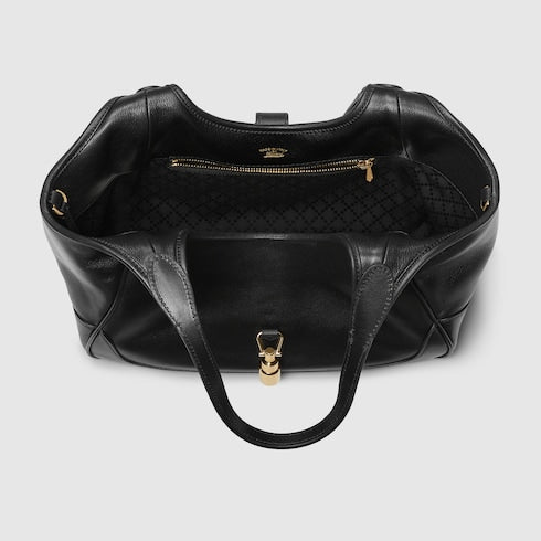 Borsa shopping Mercato misura piccola in pelle nera