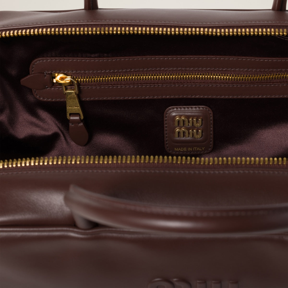 Borsa Beau grande in pelle marrone