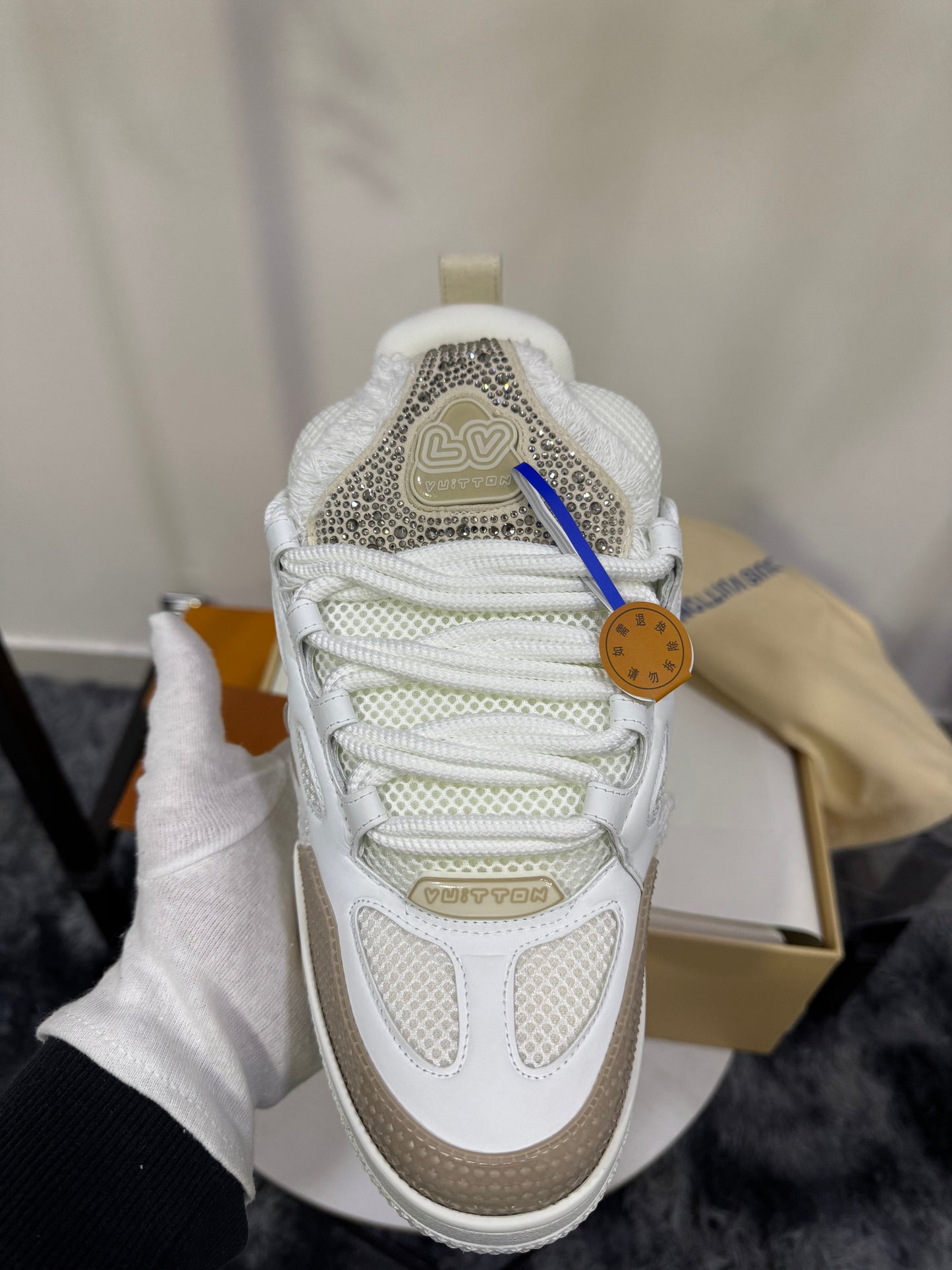 Sneakers LV Skate Beige Crystal