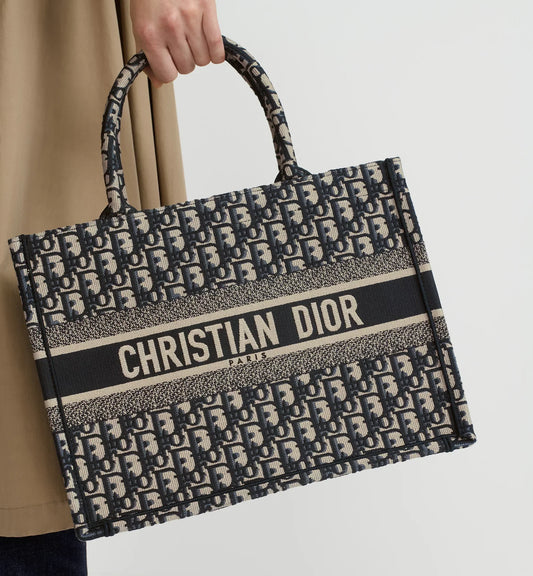 Book Tote Oblique écru e blu