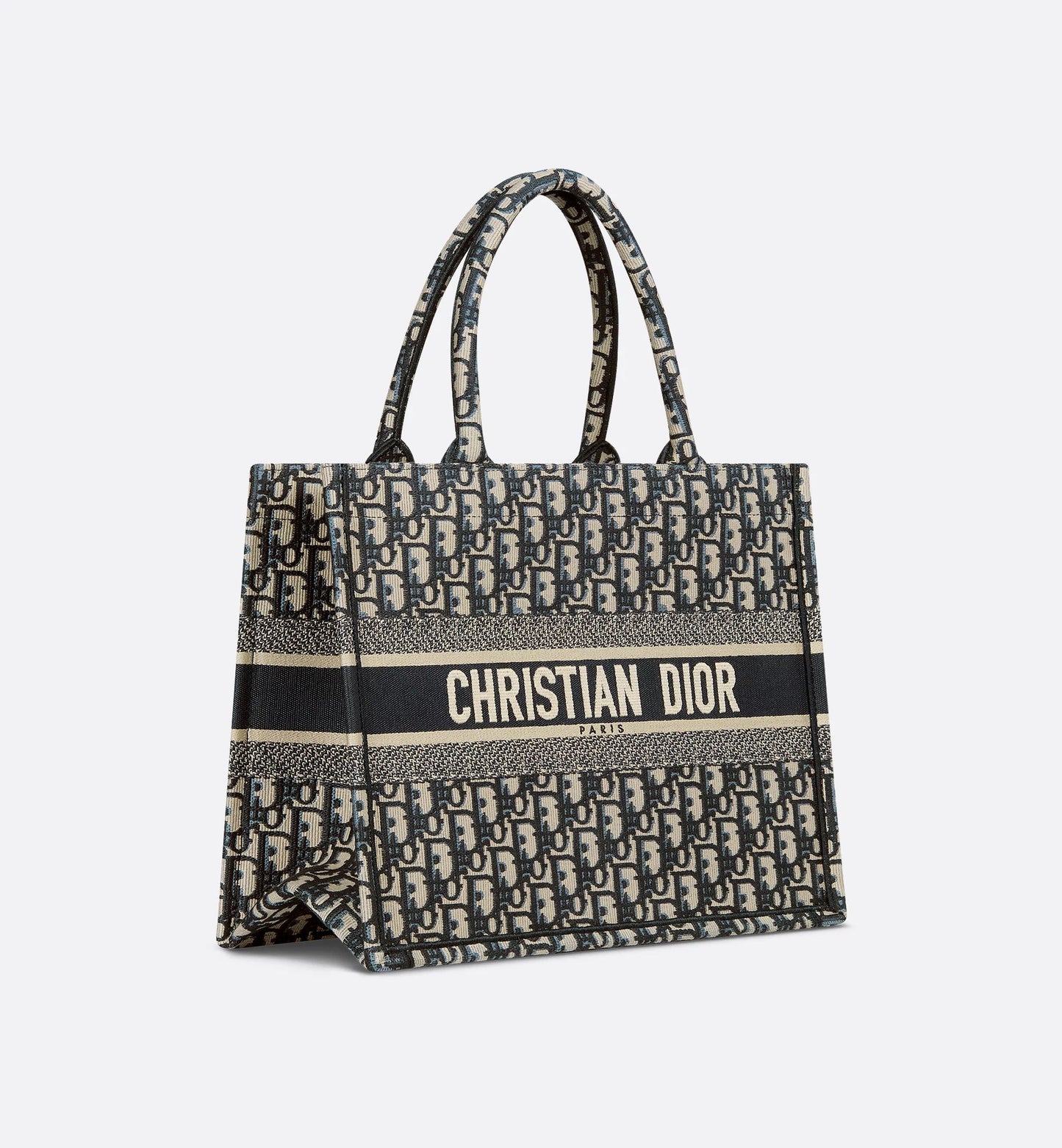 Book Tote Oblique écru e blu