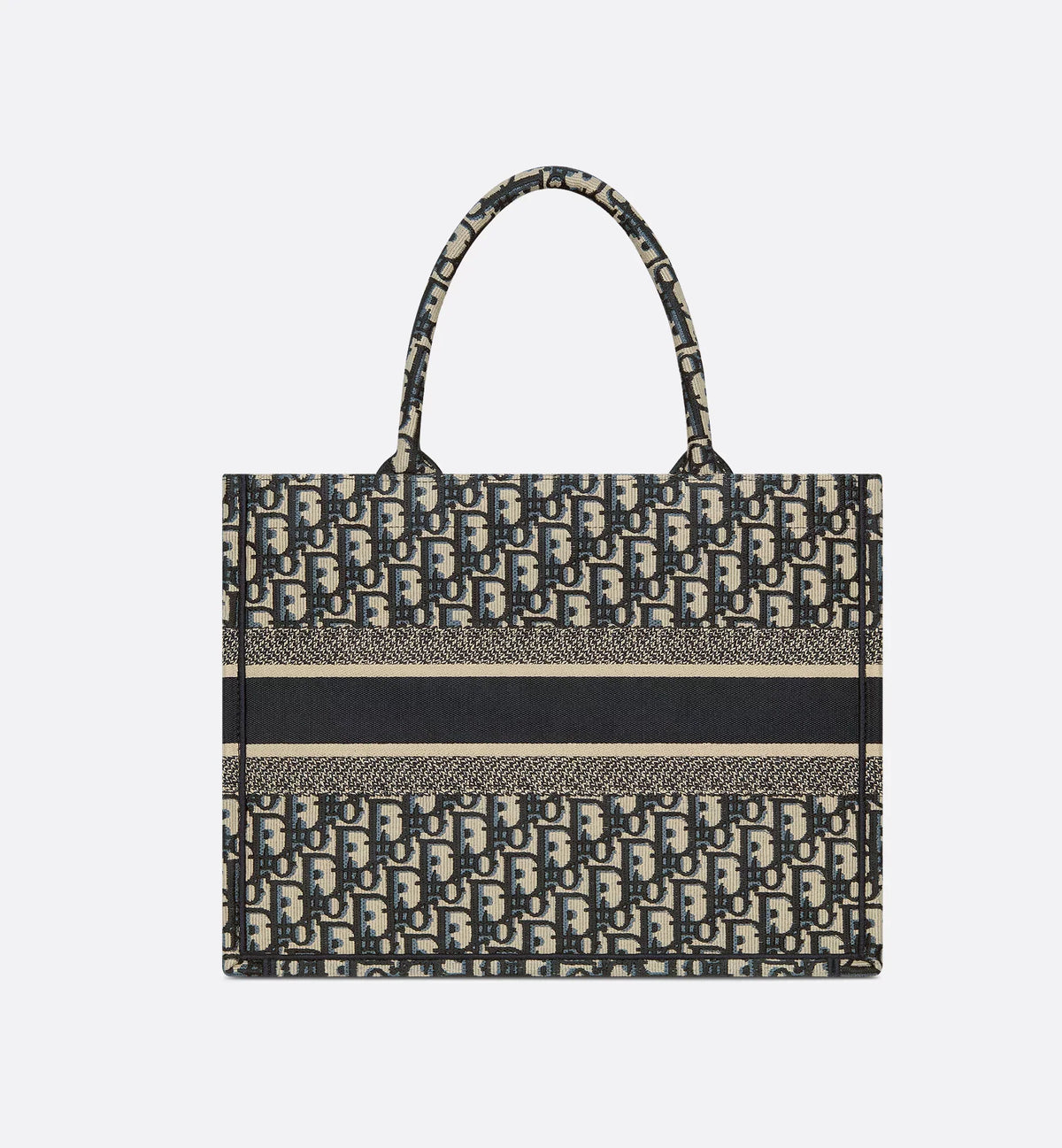 Book Tote Oblique écru e blu