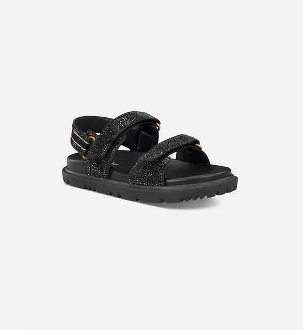 Sandalo Act Nero Glitter