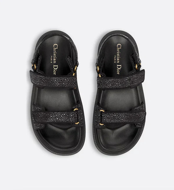 Sandalo Act Nero Glitter