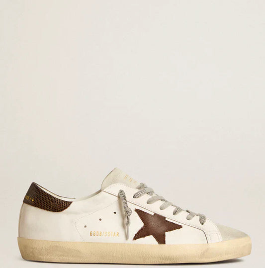 Bio-based con stella in canvas e talloncino in pelle marrone scuro