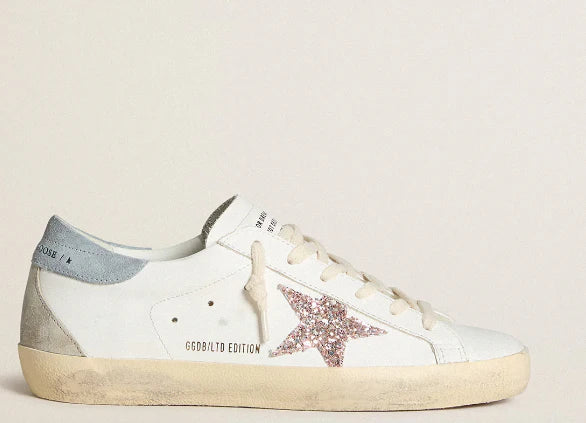LTD con stella in glitter multicolori e talloncino in suede