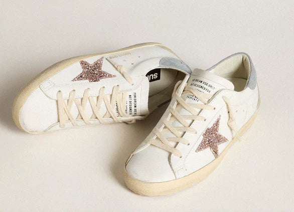 LTD con stella in glitter multicolori e talloncino in suede
