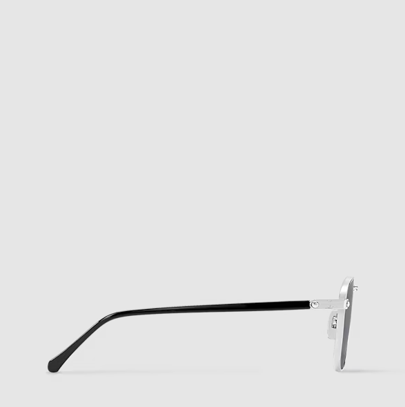 Occhiali da sole Signature Metal Square Argento Uomo
