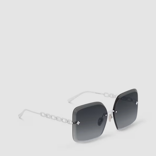 Occhiali da sole Jewel Square Argento/Nero Donna