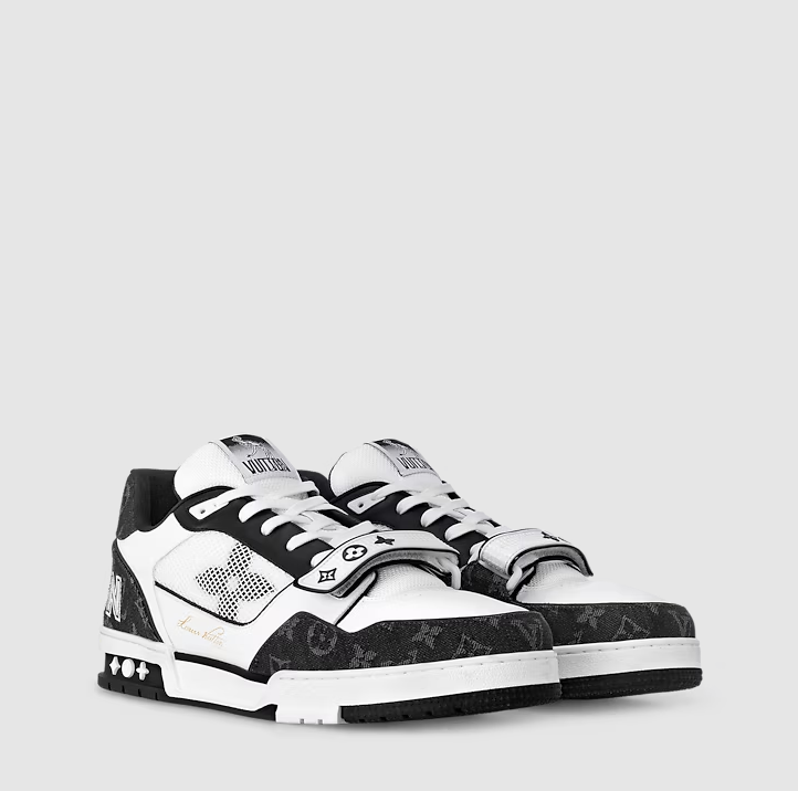 Sneaker Trainer Monogram Denim Nero