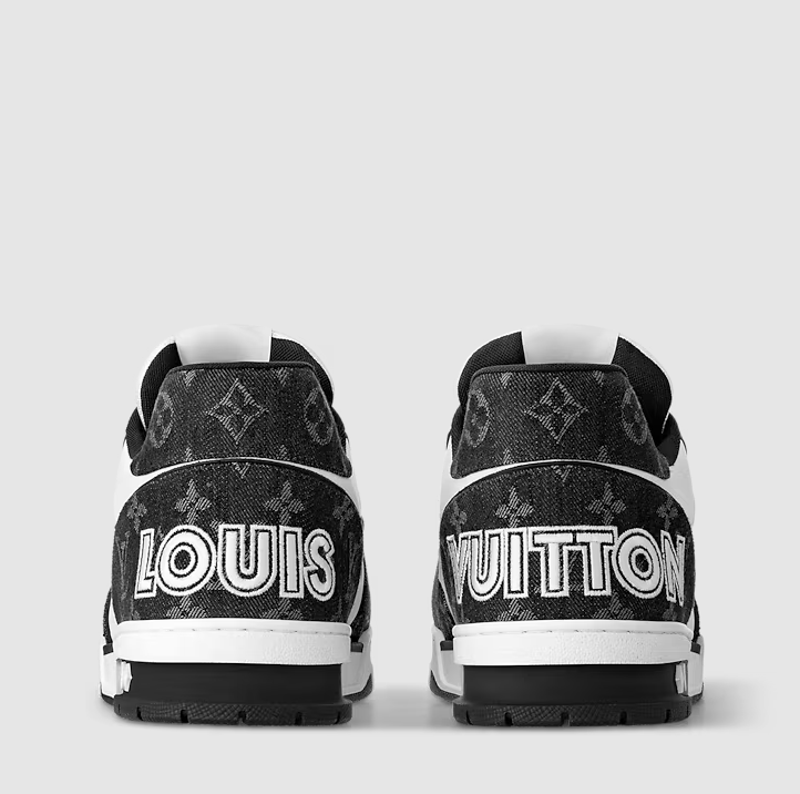 Sneaker Trainer Monogram Denim Nero