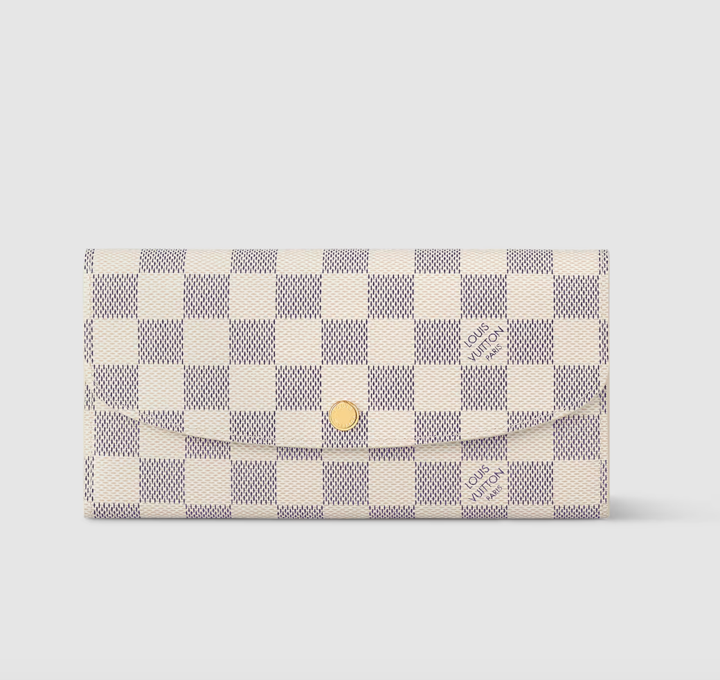 Portafoglio Emilie Tela Damier Azur