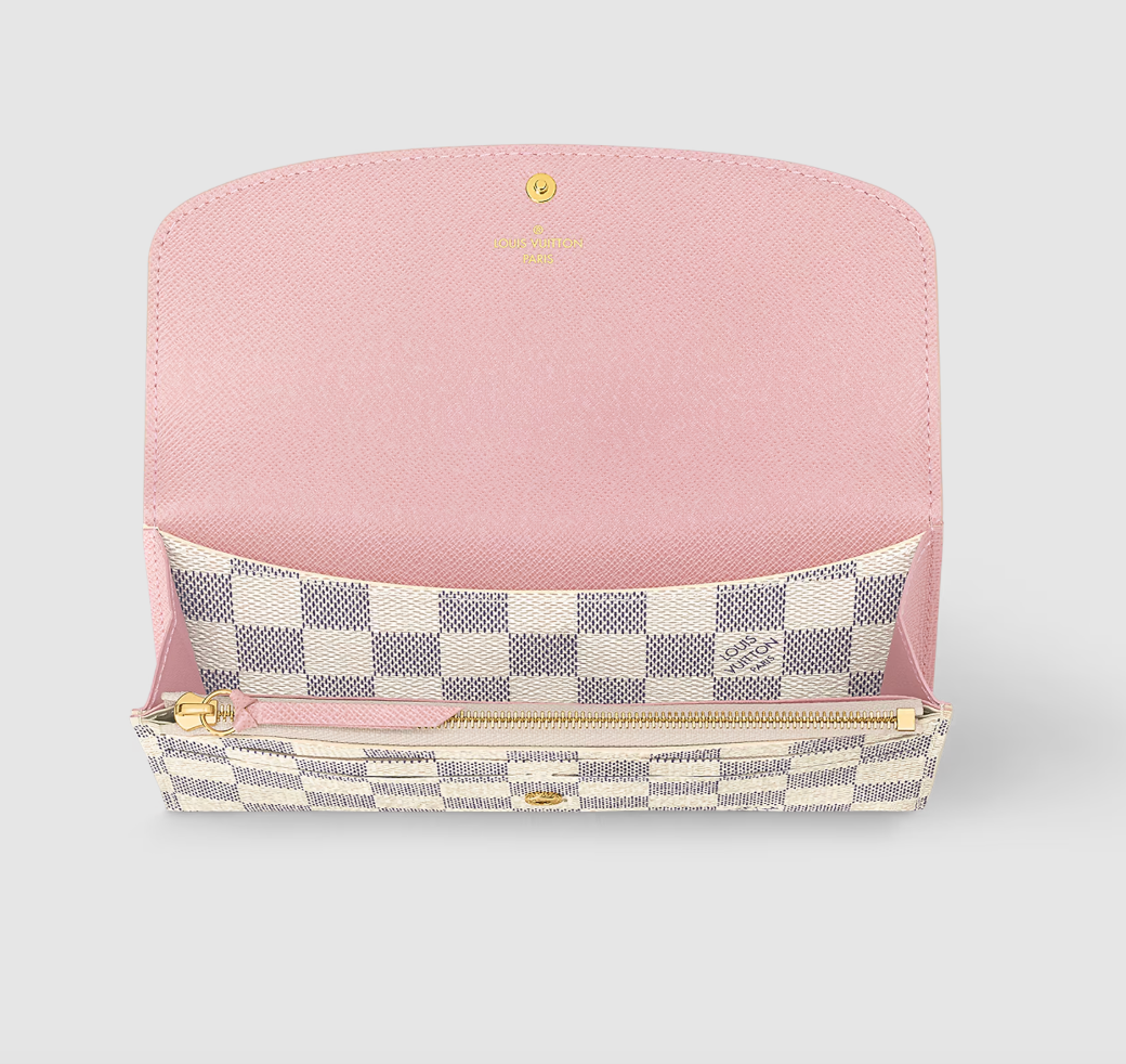 Portafoglio Emilie Tela Damier Azur