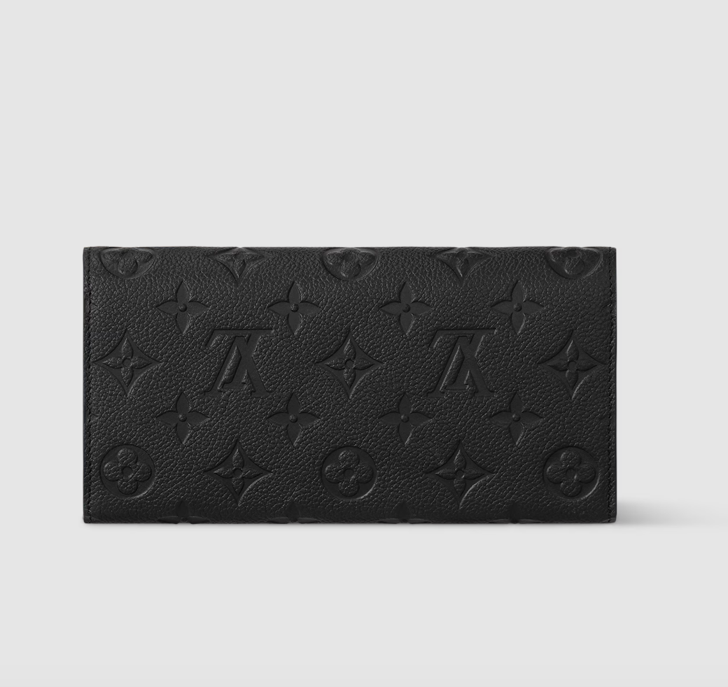 Portafoglio Emilie Pelle Monogram Empreinte Nero