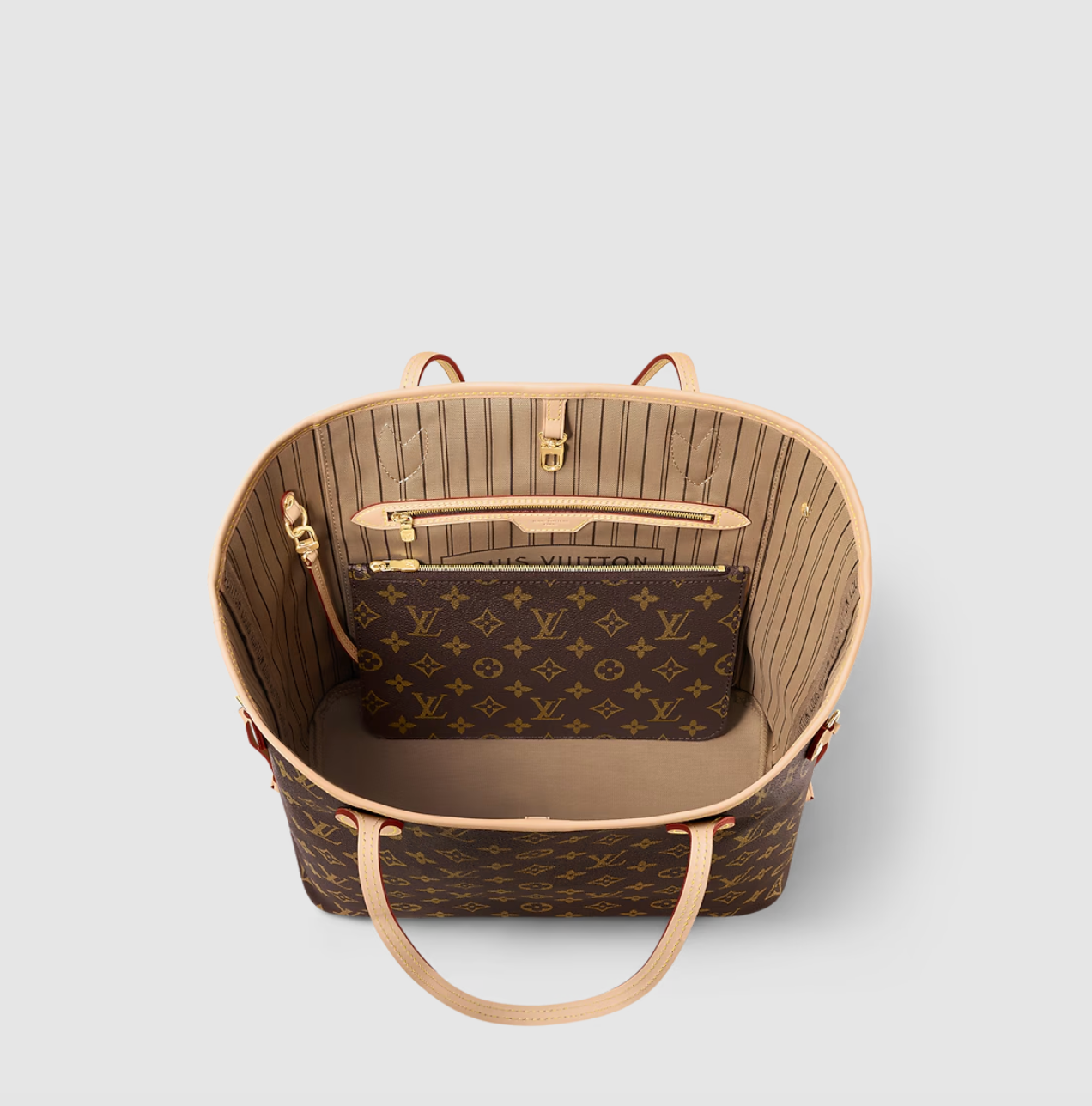 LV NEVERFULL MM MONOGRAM BEIGE