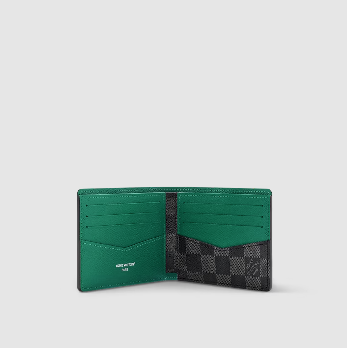 Portafoglio Slender Tela Damier Graphite