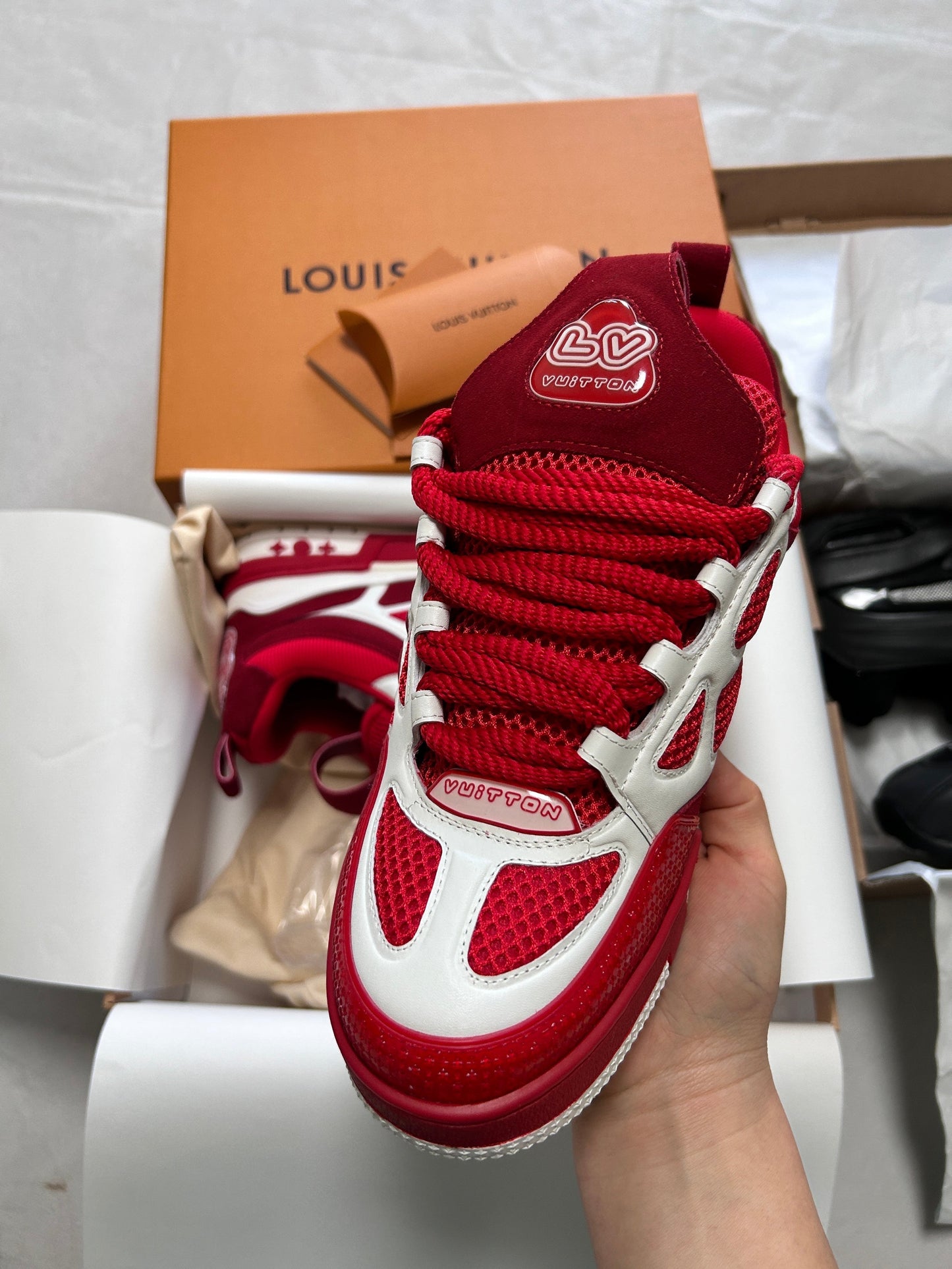 Sneakers LV Skate Rosse