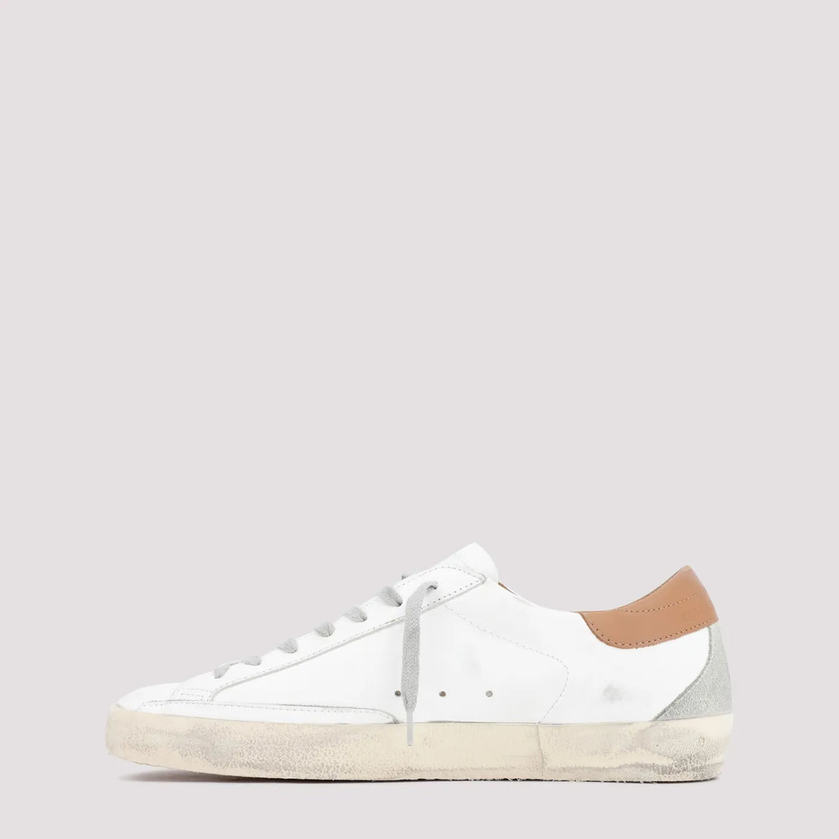 Bianco Vacchetta Toppa in pelle scamosciata Grigio